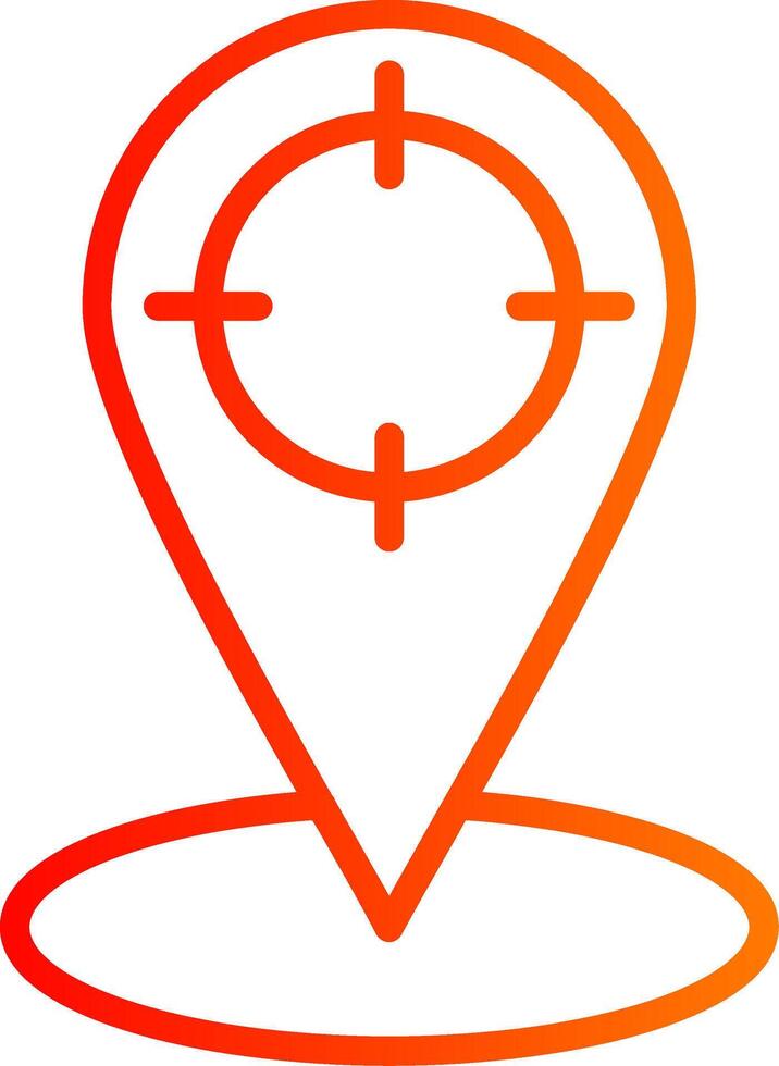 Location Marker Line Gradient Icon vector