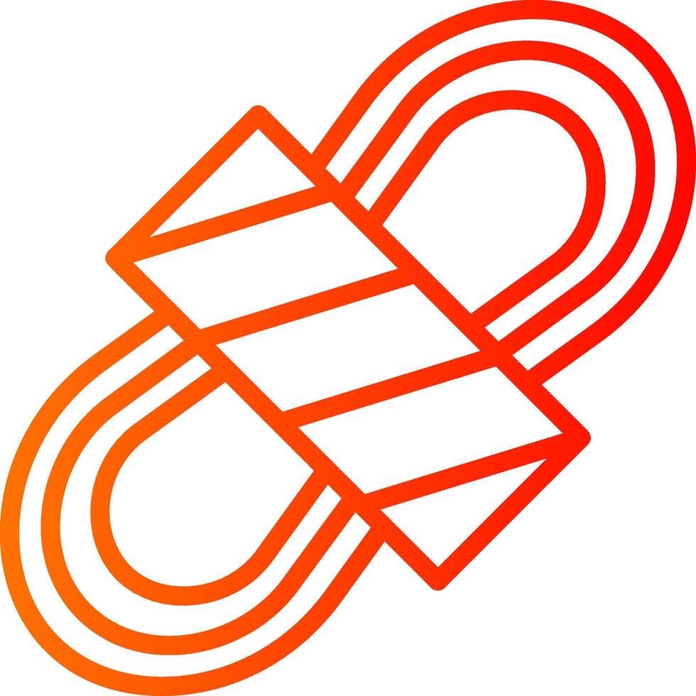 Rope Line Gradient Icon vector