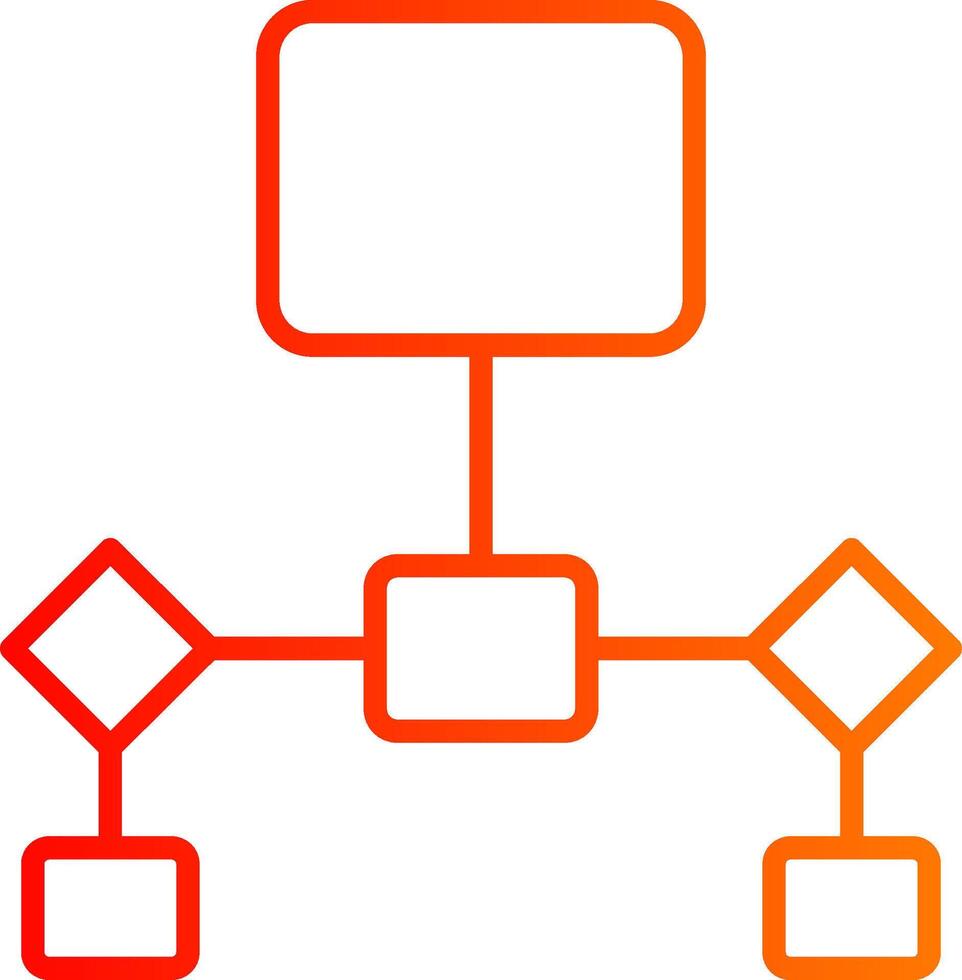 Flowchart Line Gradient Icon vector