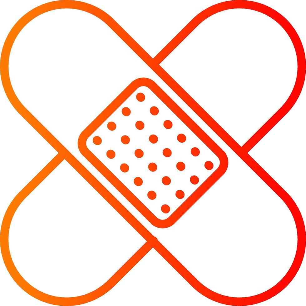 Bandage Line Gradient Icon vector