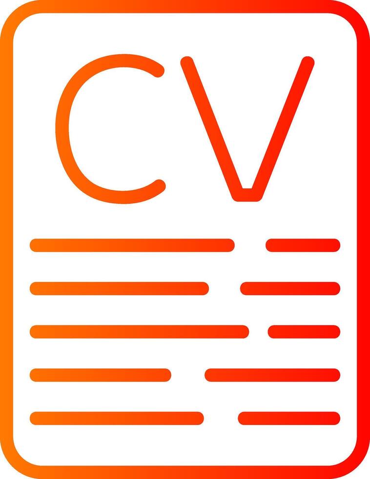 CV Line Gradient Icon vector