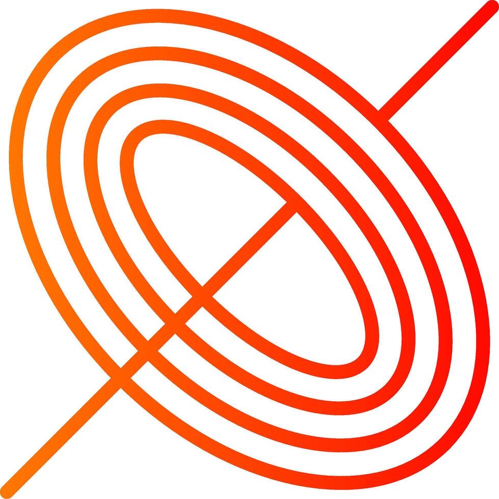 Black Hole Line Gradient Icon vector