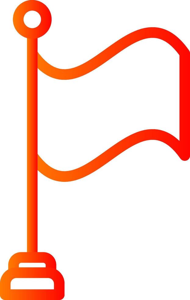 Flag Line Gradient Icon vector