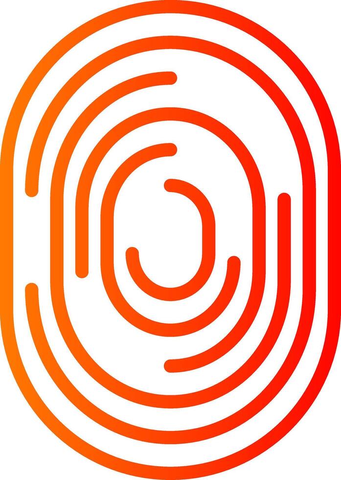 Fingerprint Line Gradient Icon vector