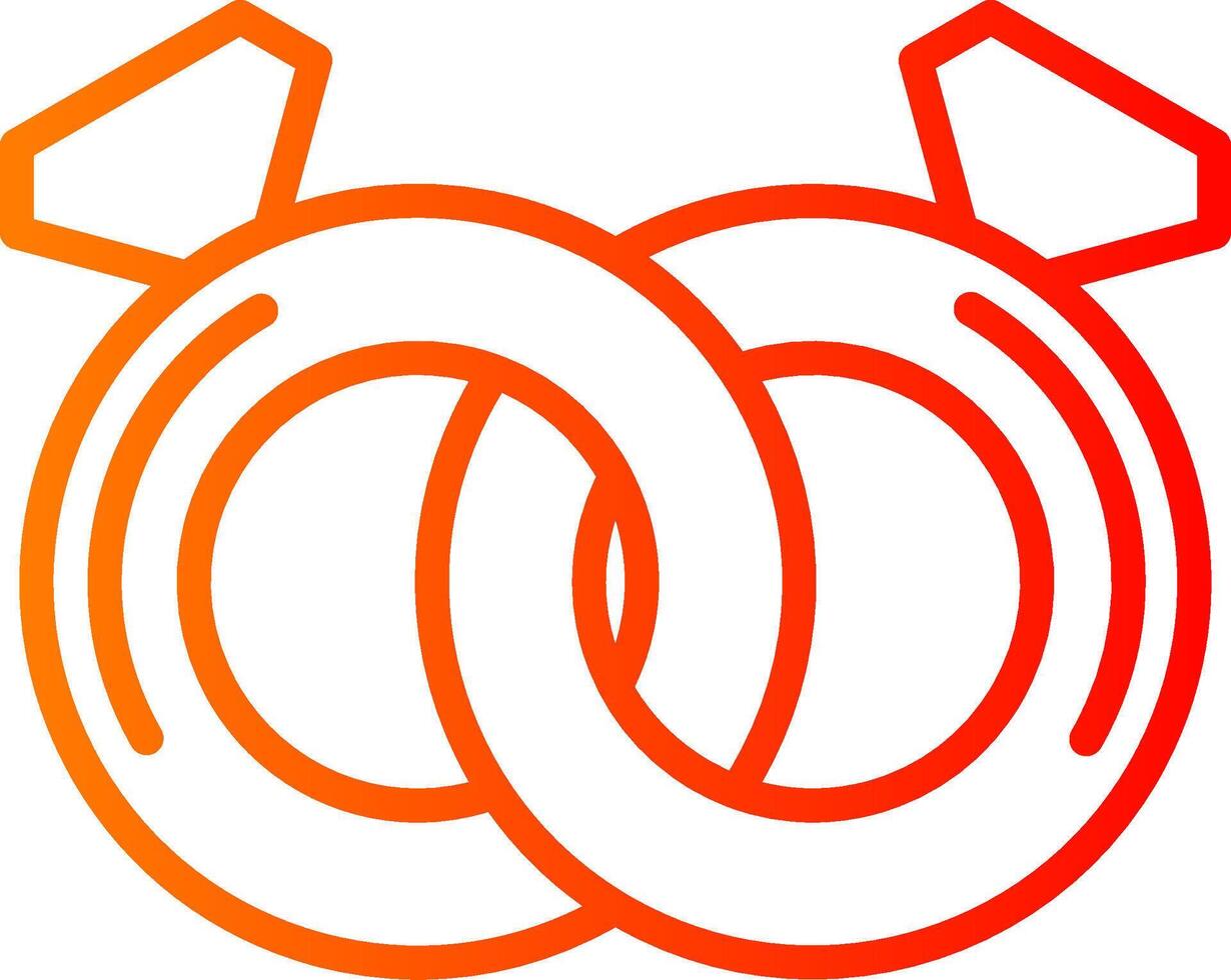 Ring Line Gradient Icon vector
