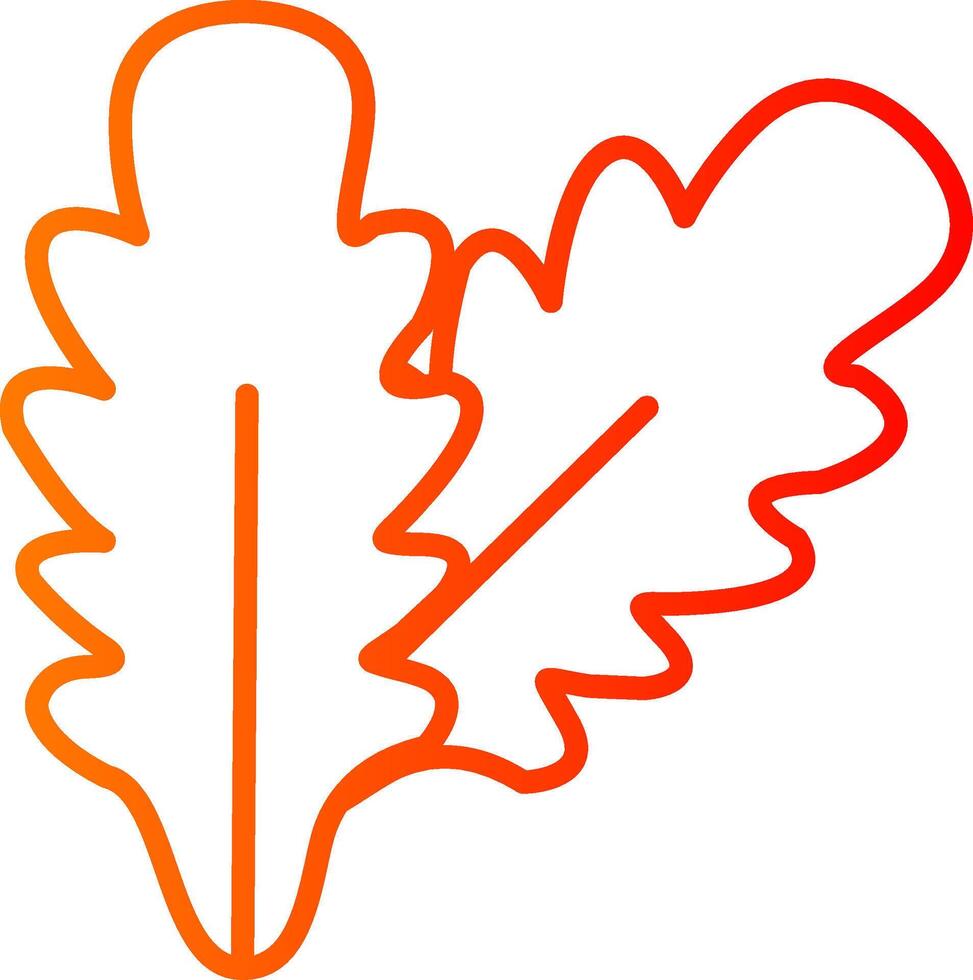 Arugula Line Gradient Icon vector