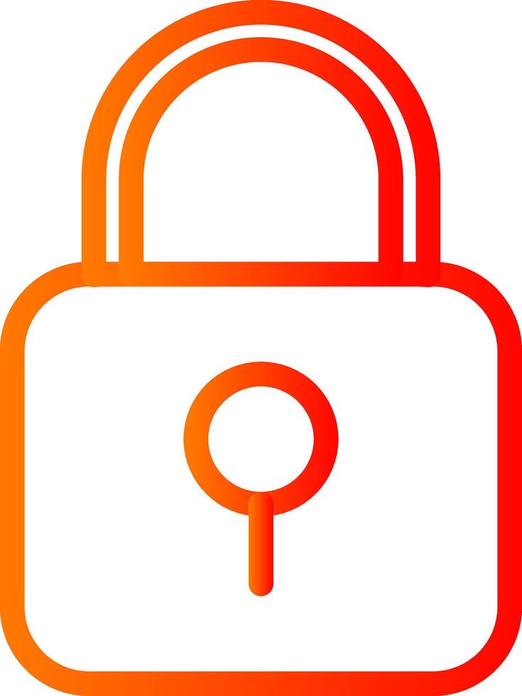 lock Line Gradient Icon vector