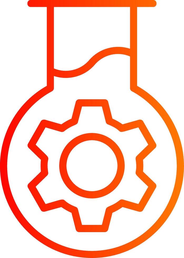 Test Tube Line Gradient Icon vector