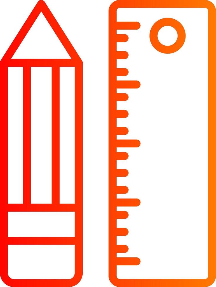 Drawing Line Gradient Icon vector
