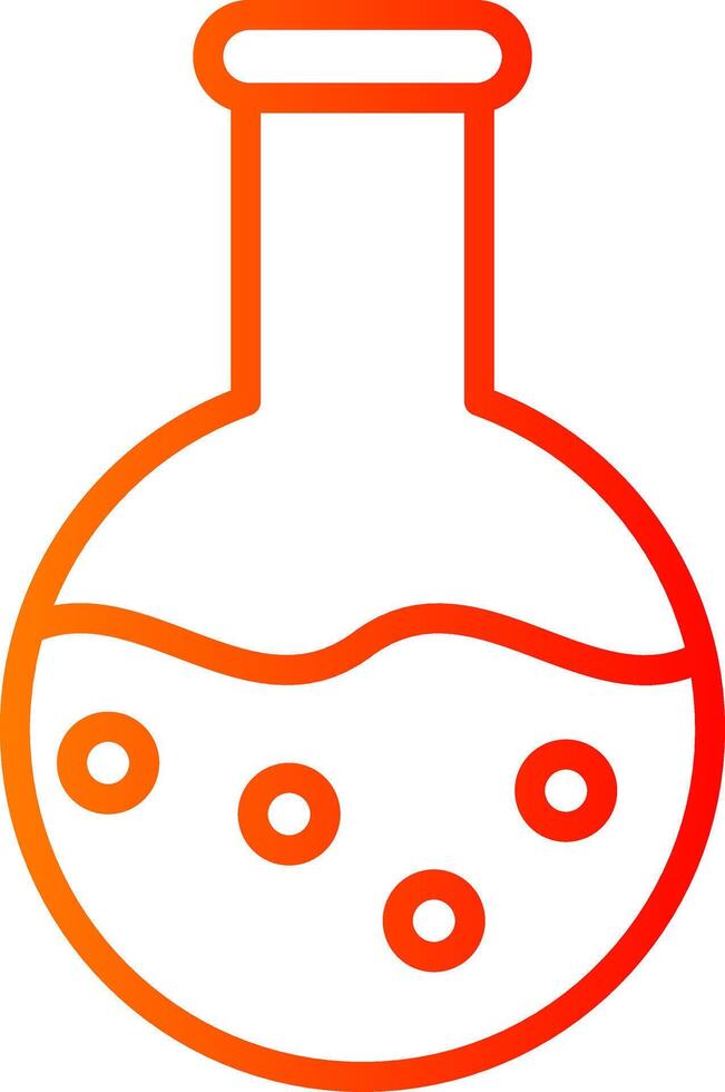 Flask Line Gradient Icon vector