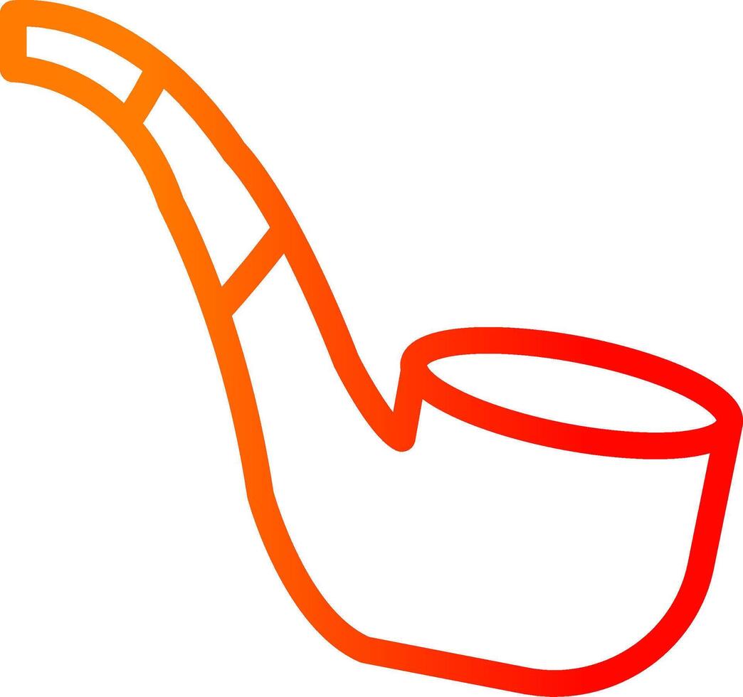 Smoking Pipe Line Gradient Icon vector
