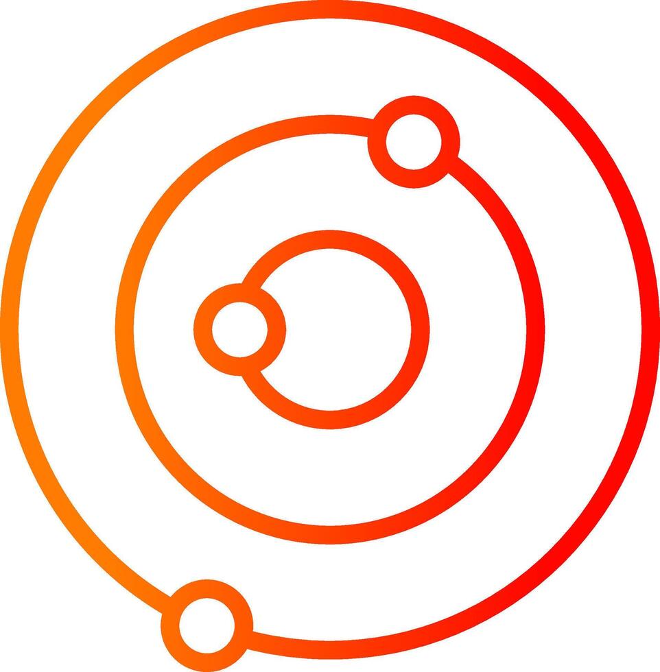 Solar System Line Gradient Icon vector