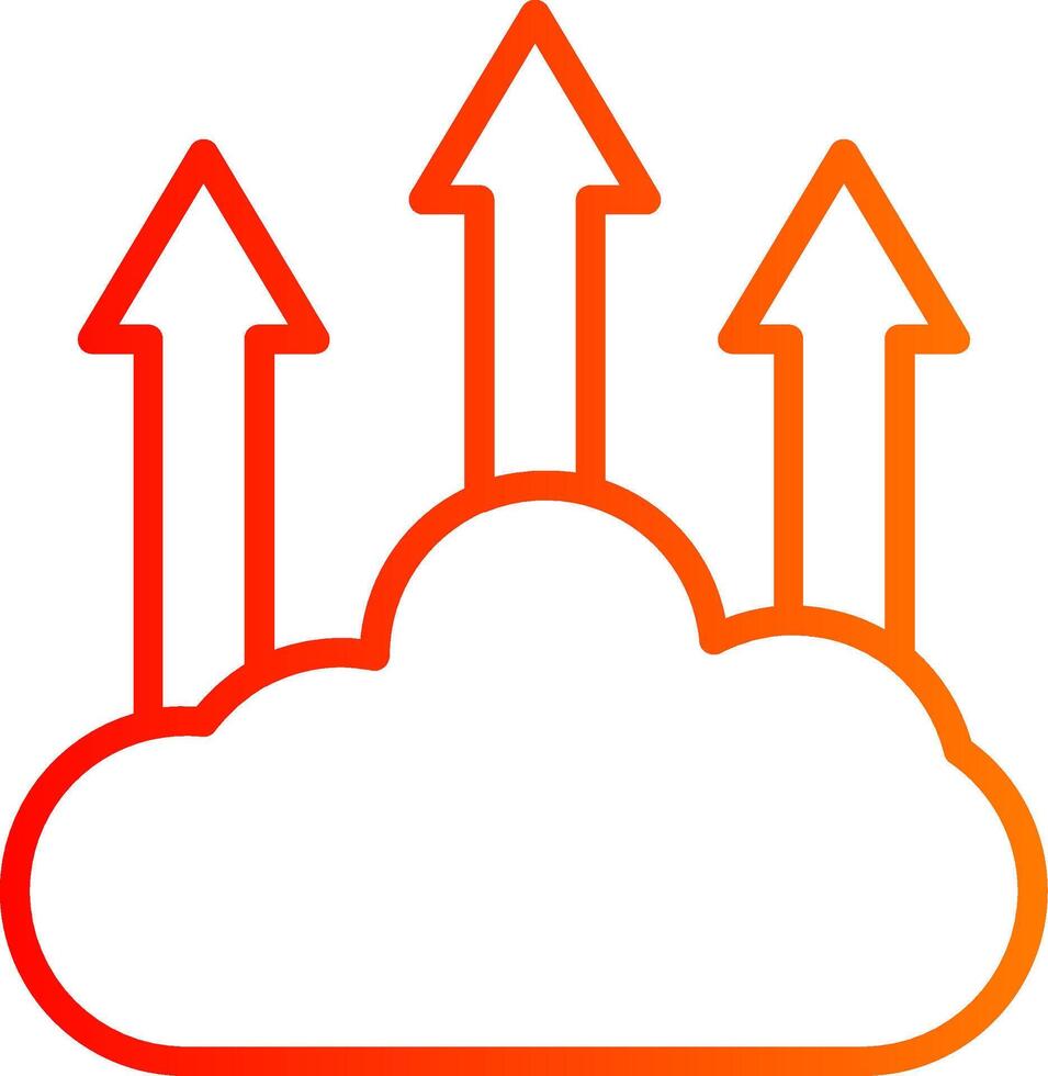 Profits Line Gradient Icon vector