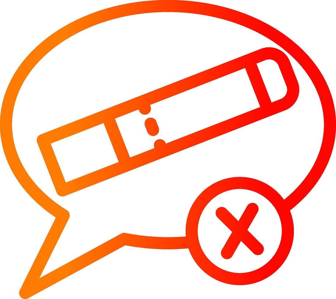 Quit Smoking Line Gradient Icon vector