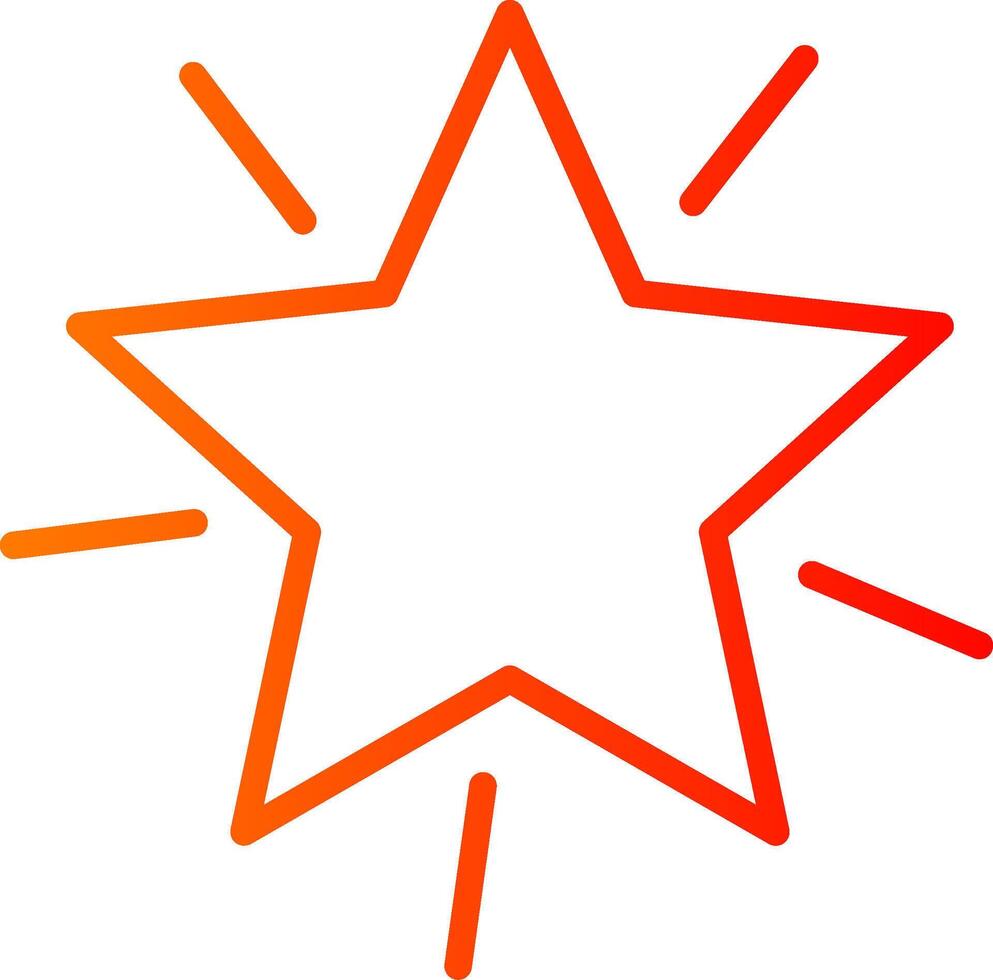 Star Line Gradient Icon vector
