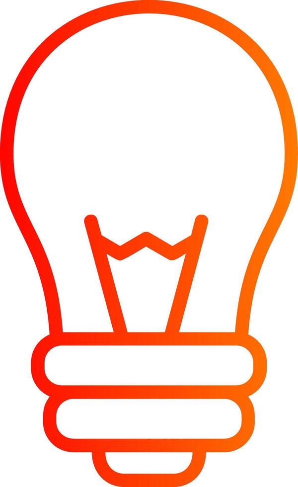 bulb Line Gradient Icon vector