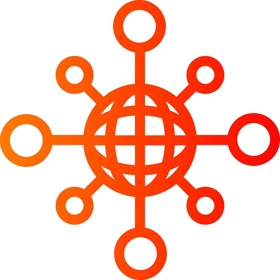 Worldwide Line Gradient Icon vector