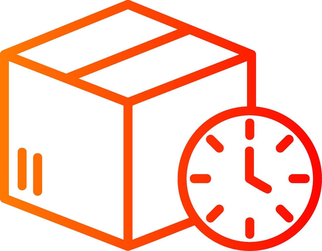 Delivery Time Line Gradient Icon vector