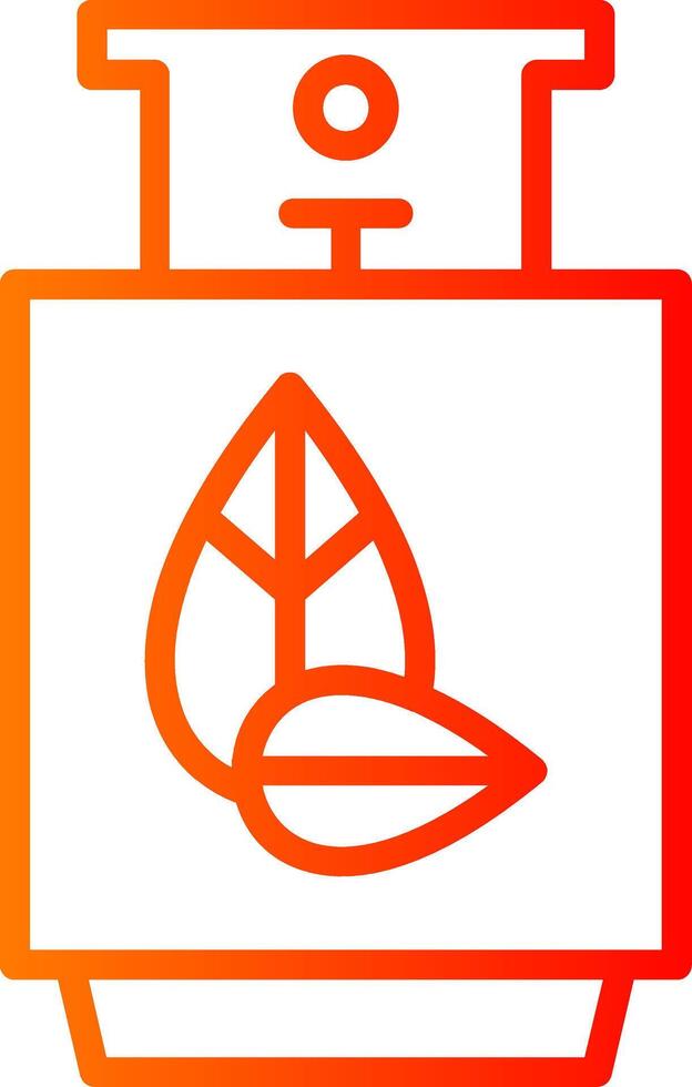 Eco Fuel Line Gradient Icon vector