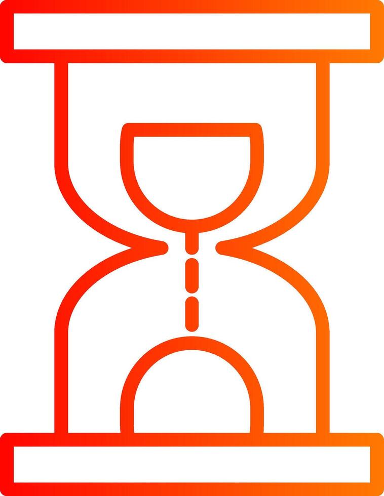 Hourglass Line Gradient Icon vector