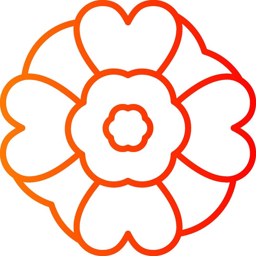 Mint Marigold Line Gradient Icon vector