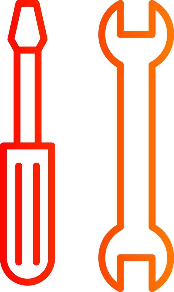 Tools Line Gradient Icon vector