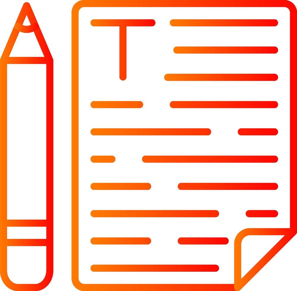 Copywriter Line Gradient Icon vector