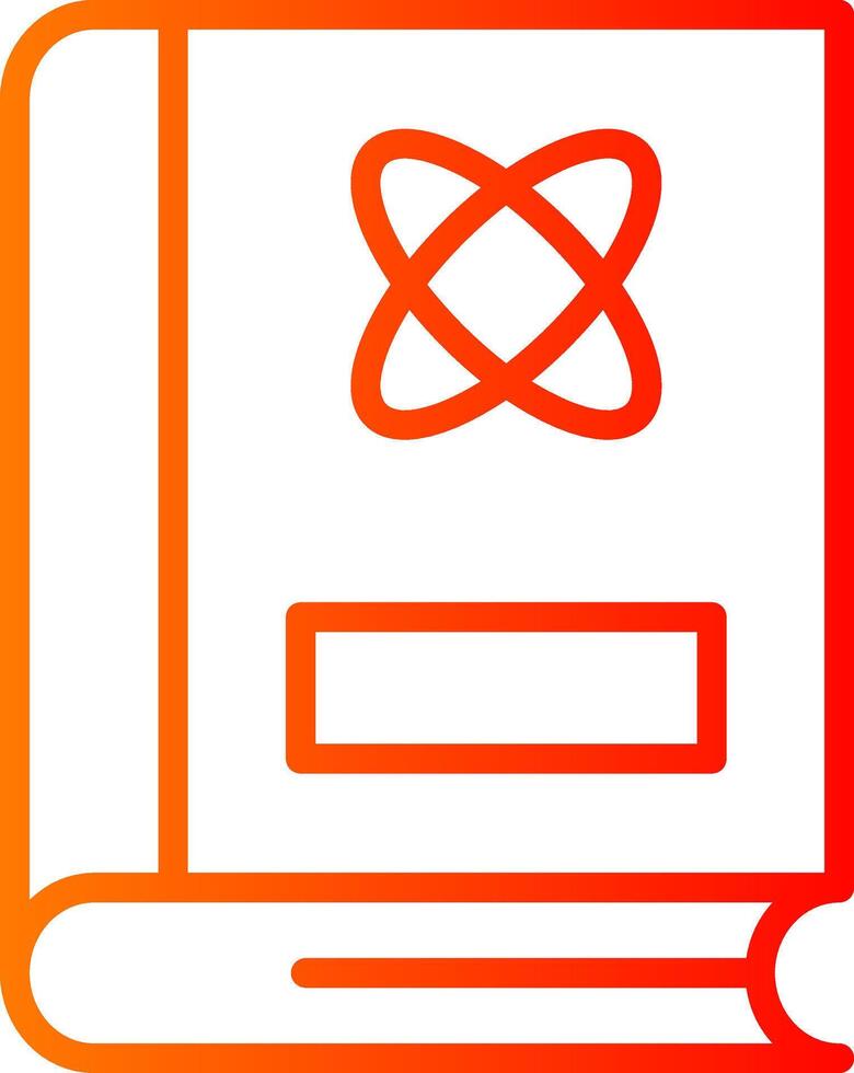 Atom Line Gradient Icon vector