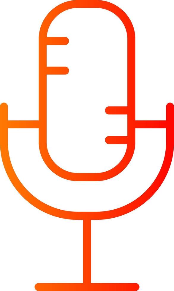 Microphone Line Gradient Icon vector