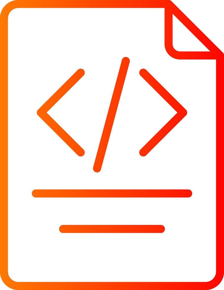 Paper Line Gradient Icon vector