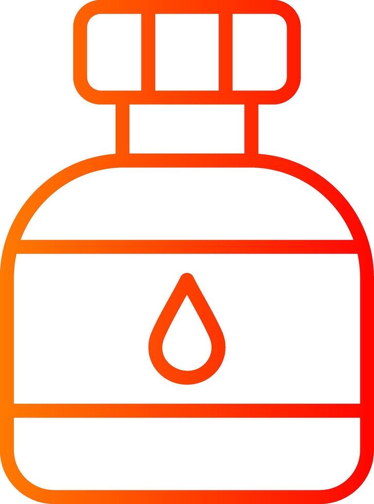 Canteen Line Gradient Icon vector