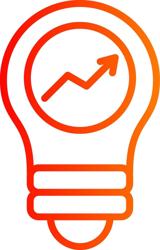 Bulb Line Gradient Icon vector