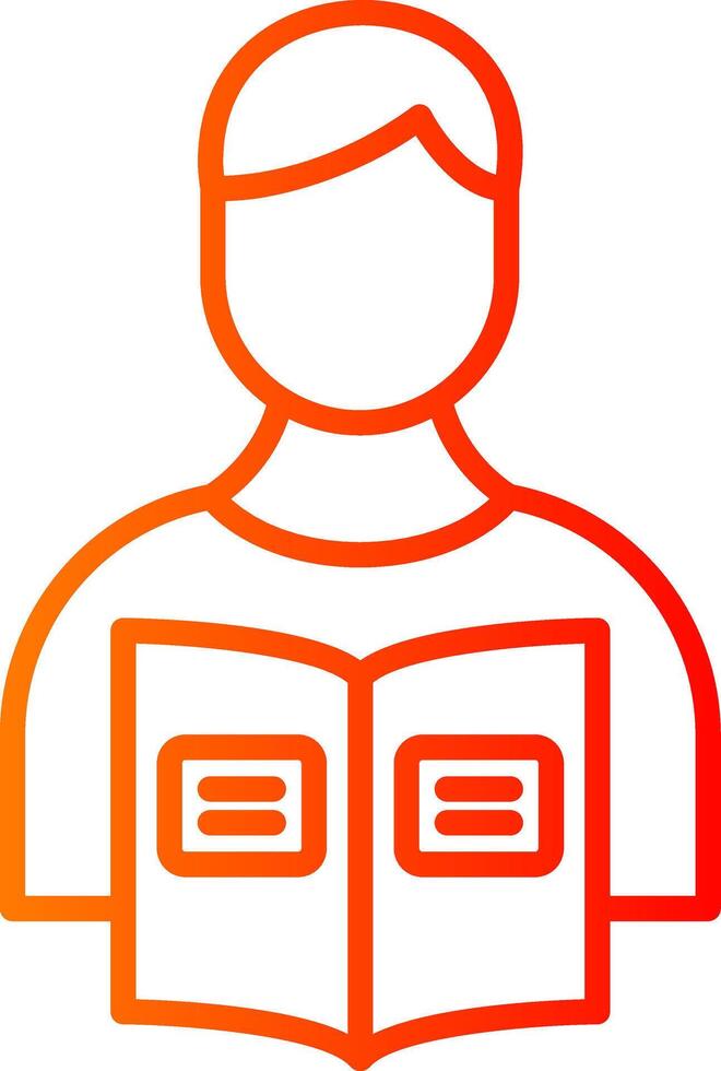 Homework Line Gradient Icon vector