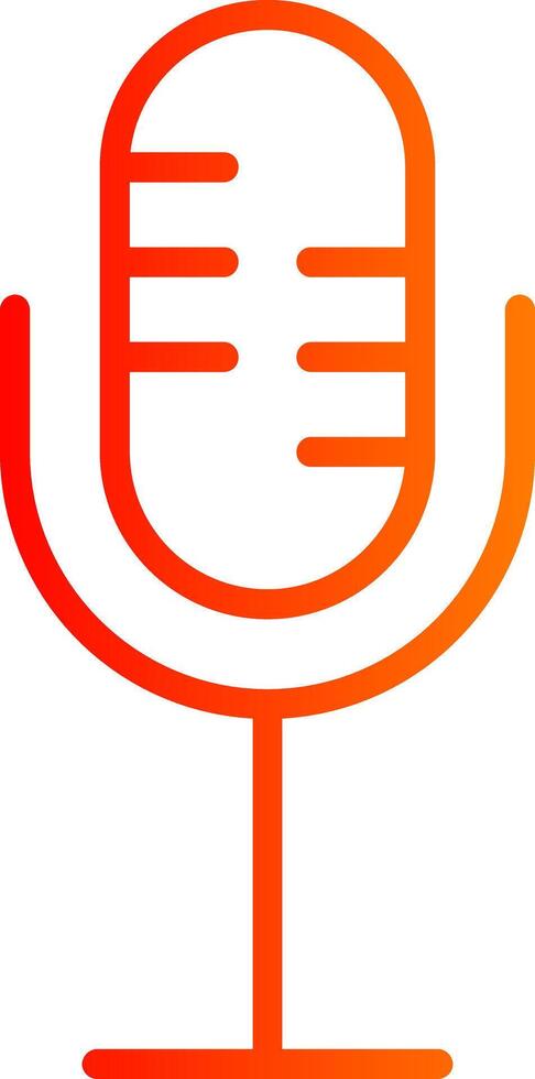 Microphone Line Gradient Icon vector