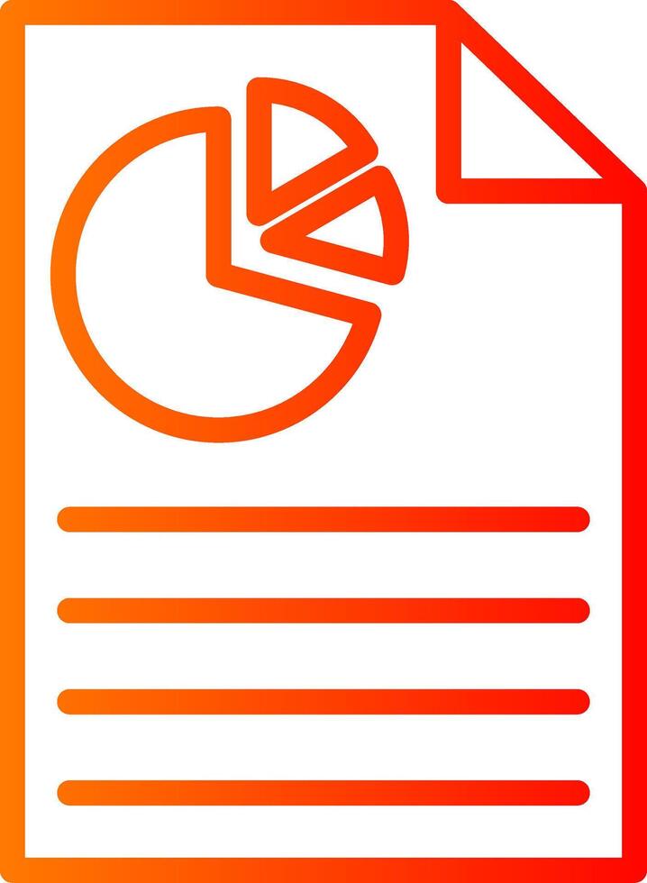 Document Line Gradient Icon vector