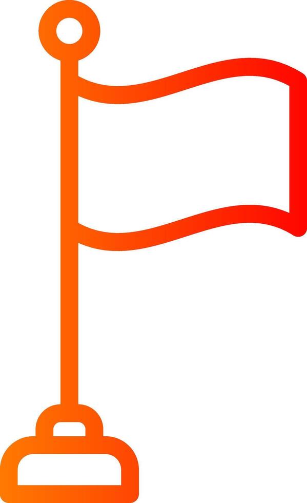Flag Line Gradient Icon vector