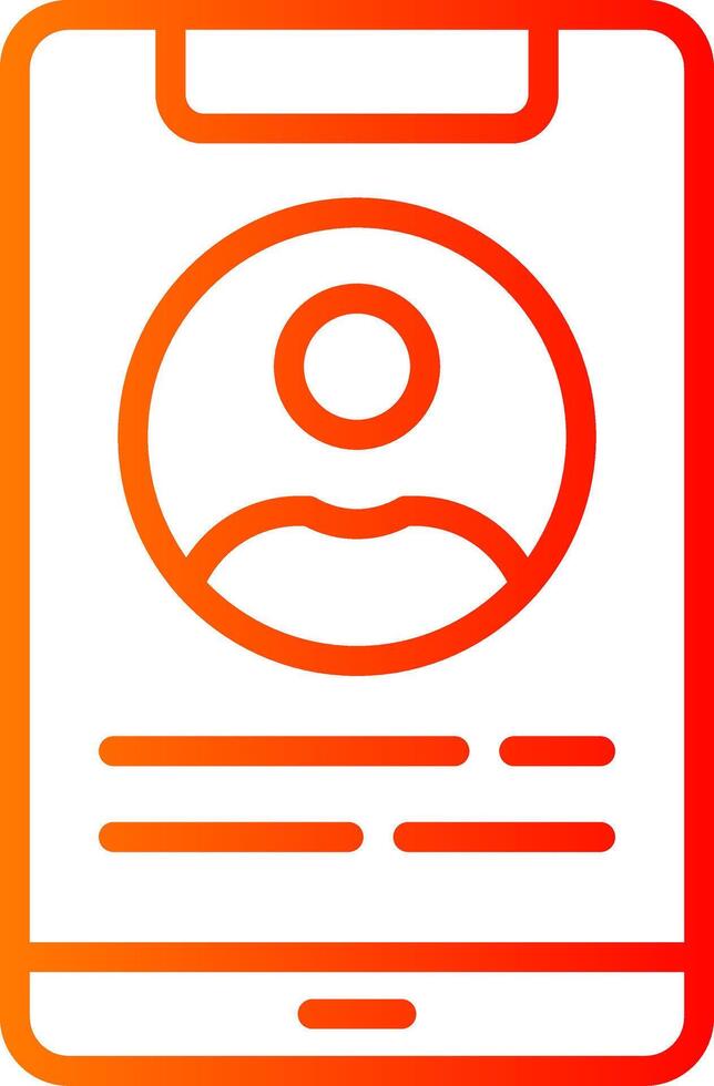 Smartphone Line Gradient Icon vector