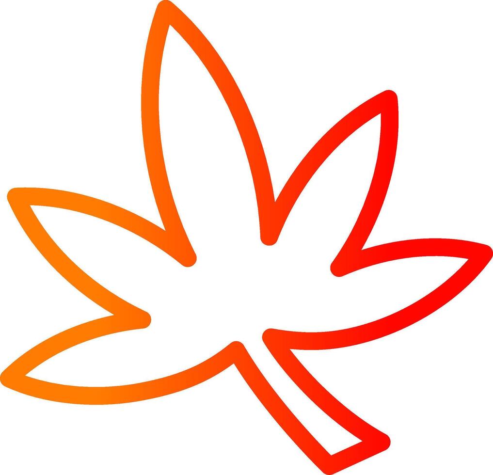 Weed Line Gradient Icon vector