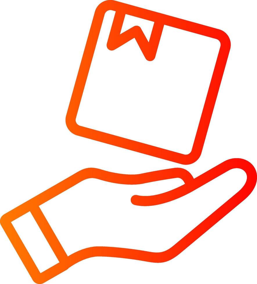 Delivery Line Gradient Icon vector