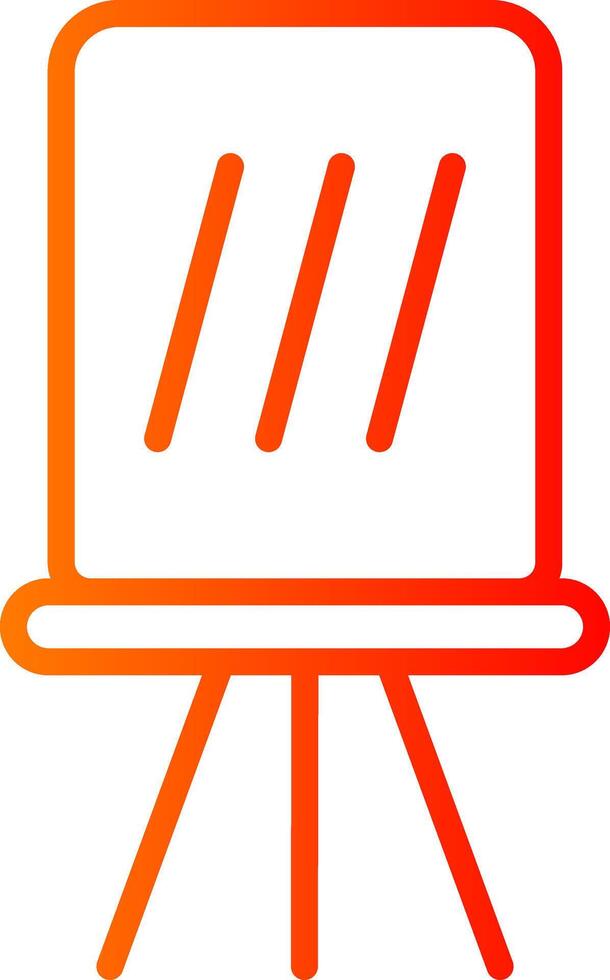 Easel Line Gradient Icon vector
