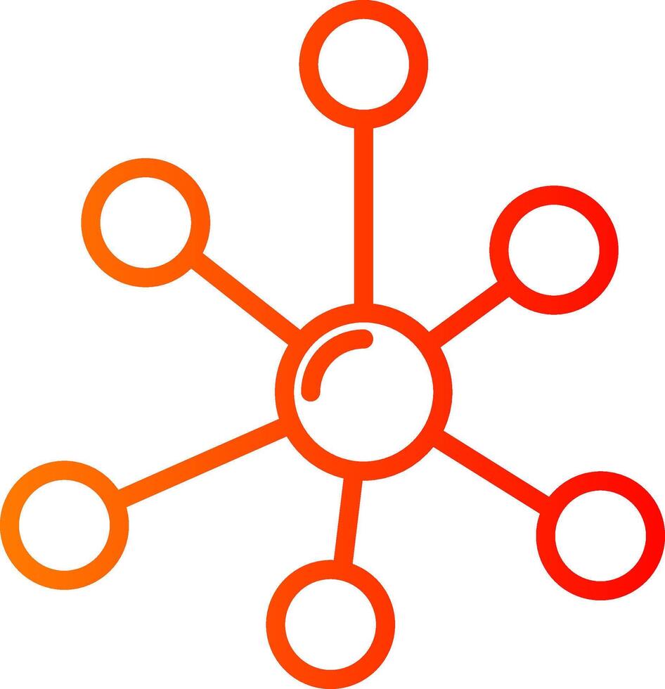 Network Line Gradient Icon vector