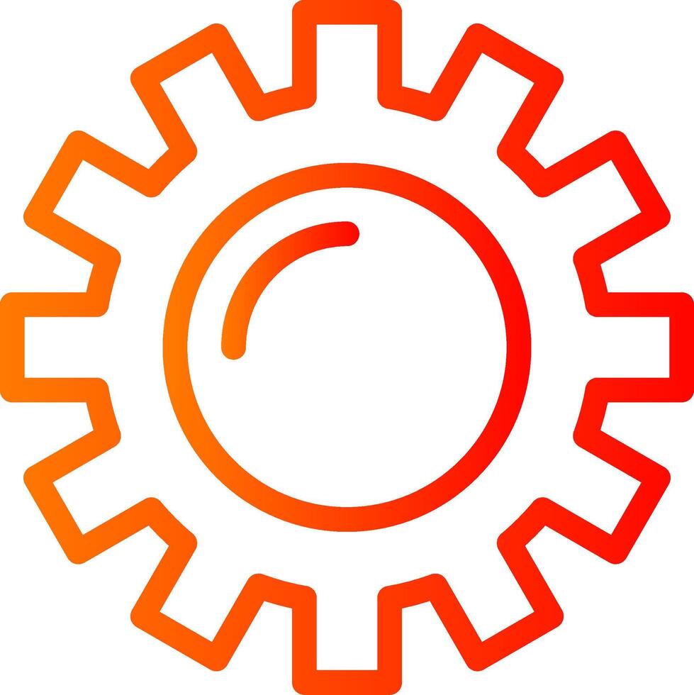 Setting Line Gradient Icon vector