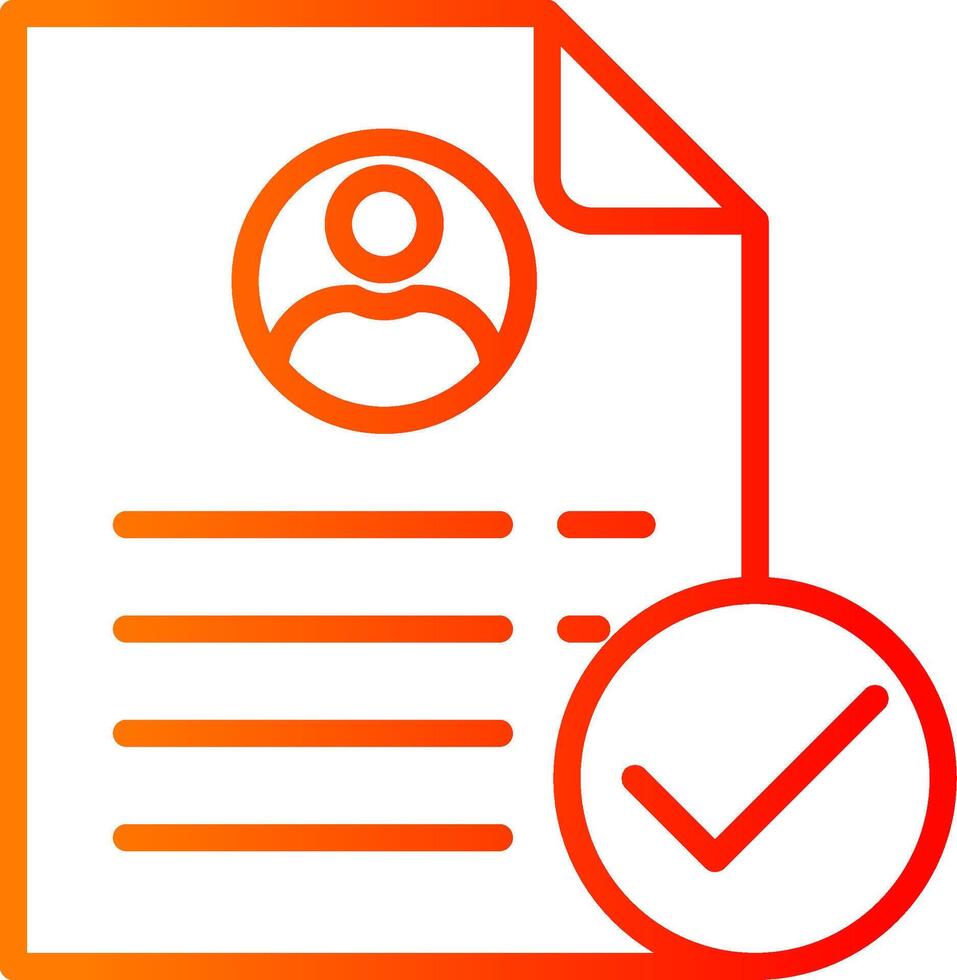 Accepted Line Gradient Icon vector