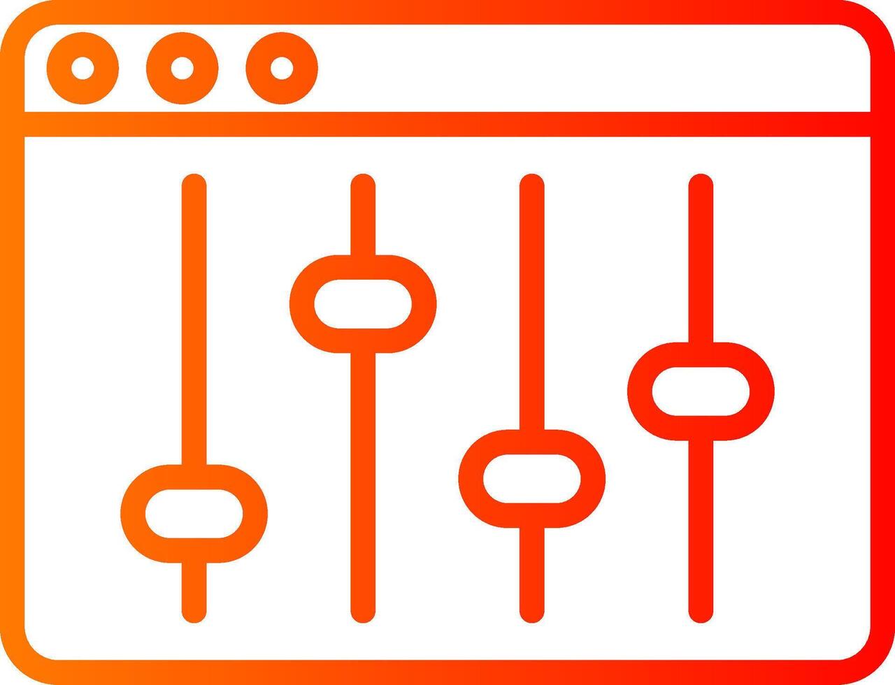 Web Browser Line Gradient Icon vector