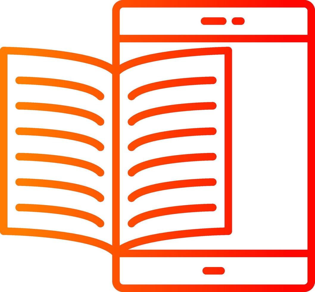 Elearning Line Gradient Icon vector