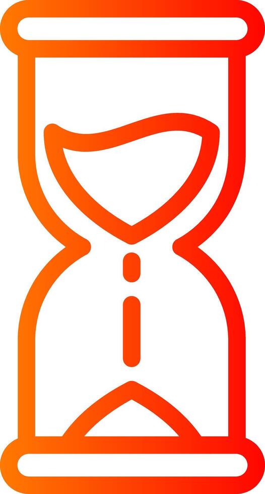 Hourglass Line Gradient Icon vector