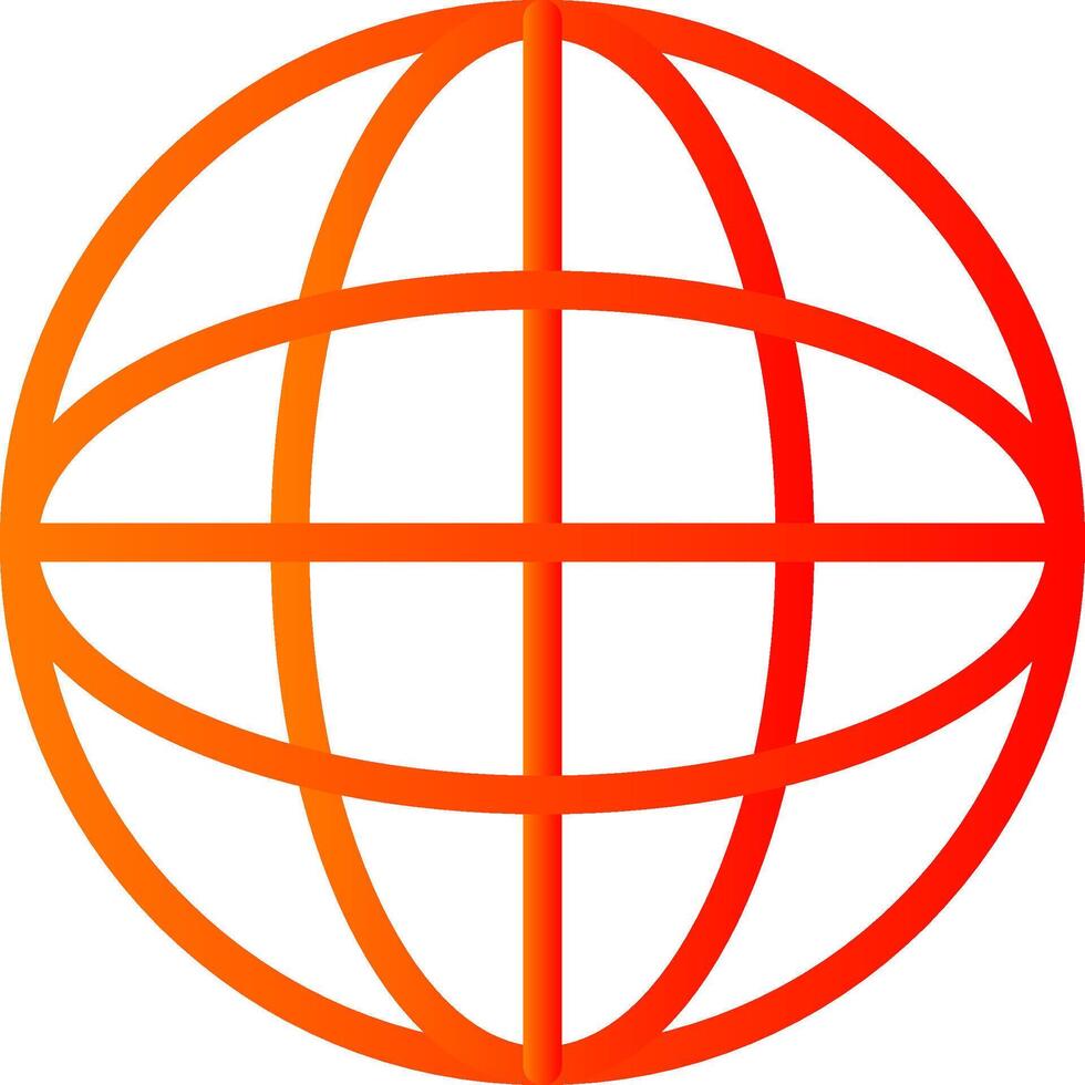 Globe Line Gradient Icon vector