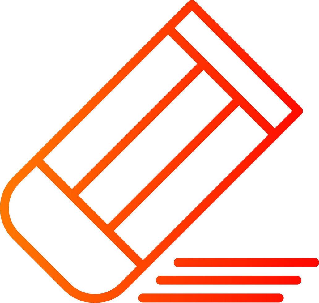 Eraser Line Gradient Icon vector