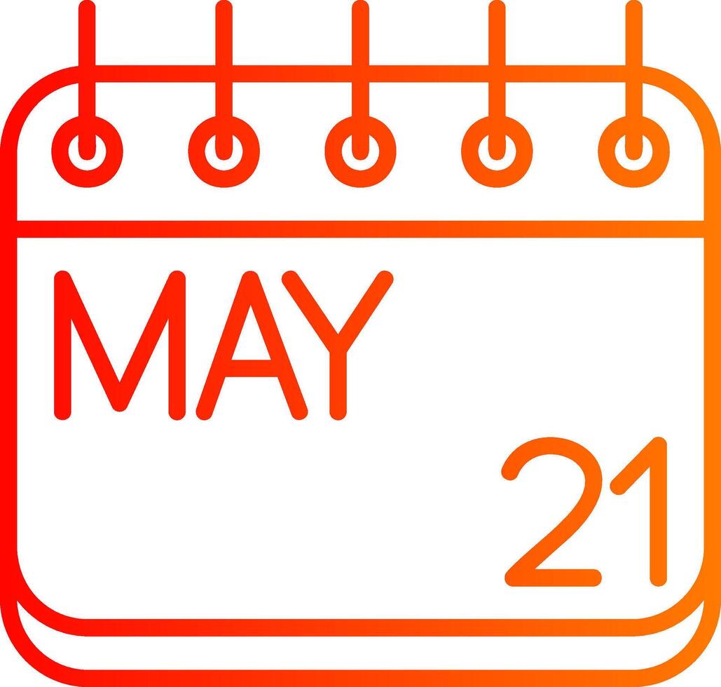 May Line Gradient Icon vector