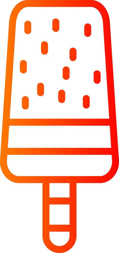 Popsicle Line Gradient Icon vector